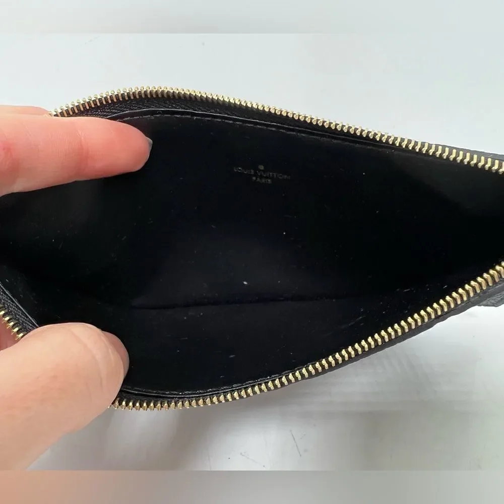 Louis Vuitton Black Monogram Empreinte Felicie Inserts Black Very Good Conditio